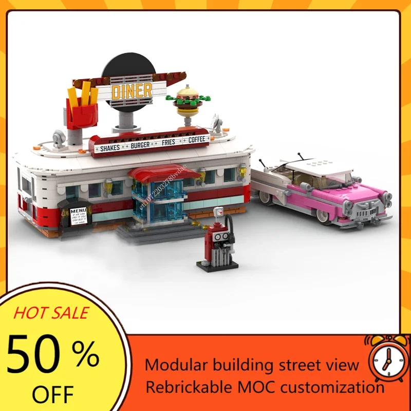 1377PCS Burger Restaurant Modular MOC-910011 Creative street view Model Building Blocks Architecture Assembly Model Toys Gift
1377PCS Burger Restaurant Modular MOC-910011 Creative street view Model Building Blocks Architecture Assembly Model Toys Gift