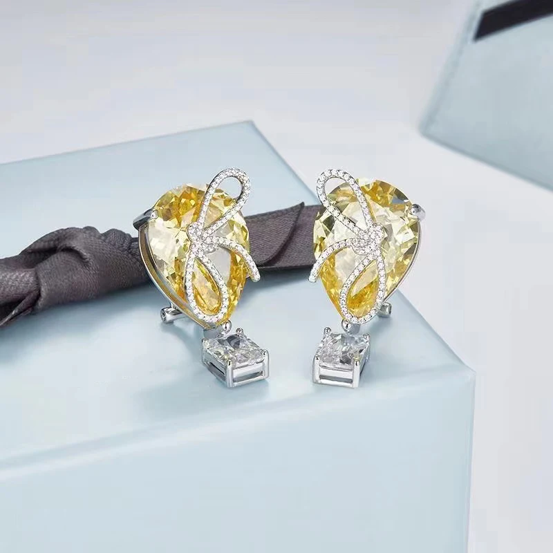 925 sterling silver bow hot air balloon earrings for women exquisite fashion yellow gem water drop ear studs wedding jewelry
925 sterling silver bow hot air balloon earrings for women exquisite fashion yellow gem water drop ear studs wedding jewelry