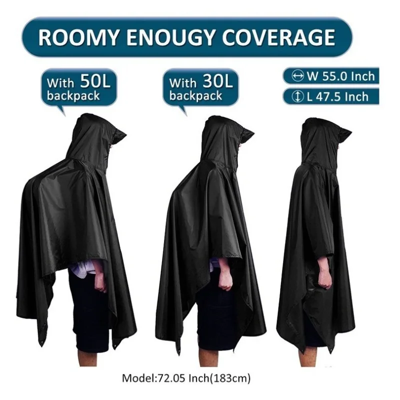 Multi Outdoor Military Raincoat Hooded Sleeves Waterproof Rain Poncho Motorcycle Rain Cover Camping Hiking Travel Rainwear Tent
Multi Outdoor Military Raincoat Hooded Sleeves Waterproof Rain Poncho Motorcycle Rain Cover Camping Hiking Travel Rainwear Tent