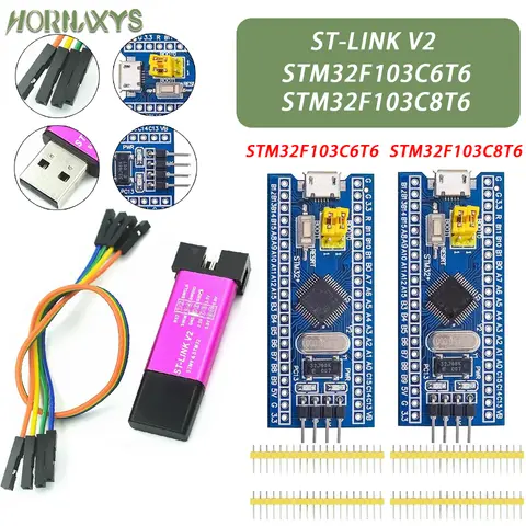 Programador de descarga del simulador ST-LINK V2 Original STM32F103C8T6 STM32 Placa de desarrollo de sistema mínimo STM32F401 / 411