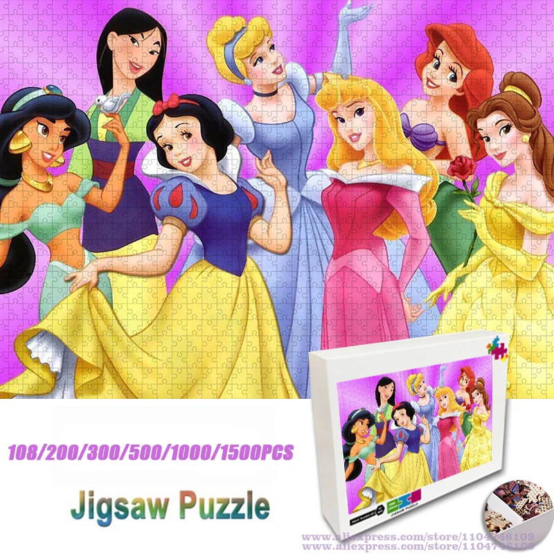 Пазл принцессы Диснея, персонажи мультфильмов аниме, 108/200/300/500/1000/1500 шт., интеллектуальные пазлы для девочек, подарок с коробкой
Пазл принцессы Диснея, персонажи мультфильмов аниме, 108/200/300/500/1000/1500 шт., интеллектуальные пазлы для девочек, подарок с коробкой