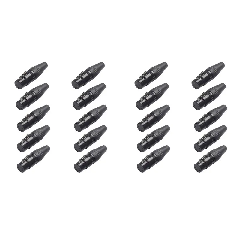 FFYY-20PCS 5Pin XLR DIY Plug For DIY Welding Of Various Audio Cables, Microphone Cables, Dmx Cables XLR 5Pin Female
FFYY-20PCS 5Pin XLR DIY Plug For DIY Welding Of Various Audio Cables, Microphone Cables, Dmx Cables XLR 5Pin Female