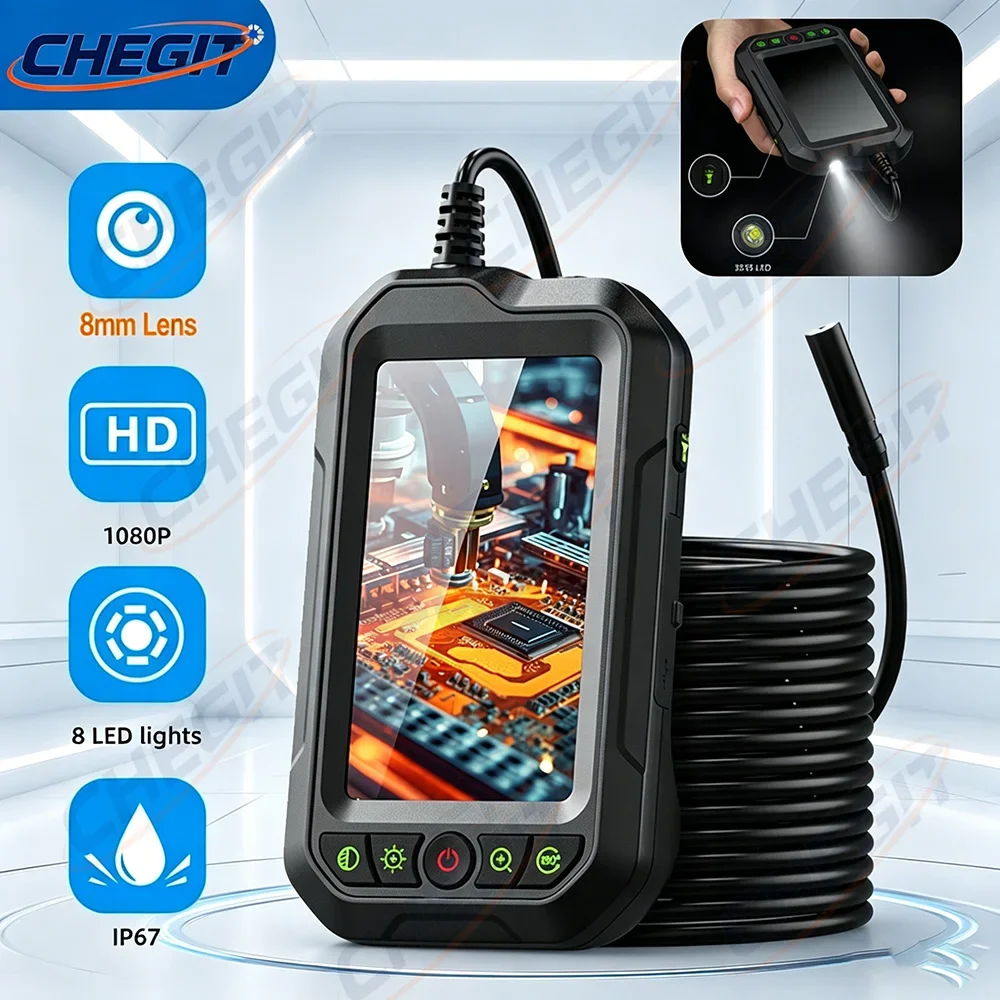 4.3 " IPS Industrial Endoscope Camera Single Lens HD 1080P Car Inspection Borescope IP67 Waterproof Sewer Camera With LED
4.3 " IPS Industrial Endoscope Camera Single Lens HD 1080P Car Inspection Borescope IP67 Waterproof Sewer Camera With LED