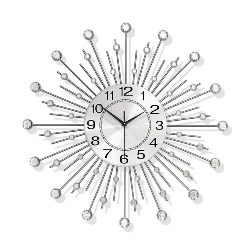 24 Inch Household Large Wall Clock - Minimalist Modern Wall Clocks Silent Non-Ticking Wrought Iron Decorative Wall Clocks Easy to Read for Living Room Kitchen Bathroom Bedroom, Silver Crystal Metal Wall Decoration Suitable for Family Use
24 Inch Household Large Wall Clock - Minimalist Modern Wall Clocks Silent Non-Ticking Wrought Iron Decorative Wall Clocks Easy to Read for Living Room Kitchen Bathroom Bedroom, Silver Crystal Metal Wall Decoration Suitable for Family Use