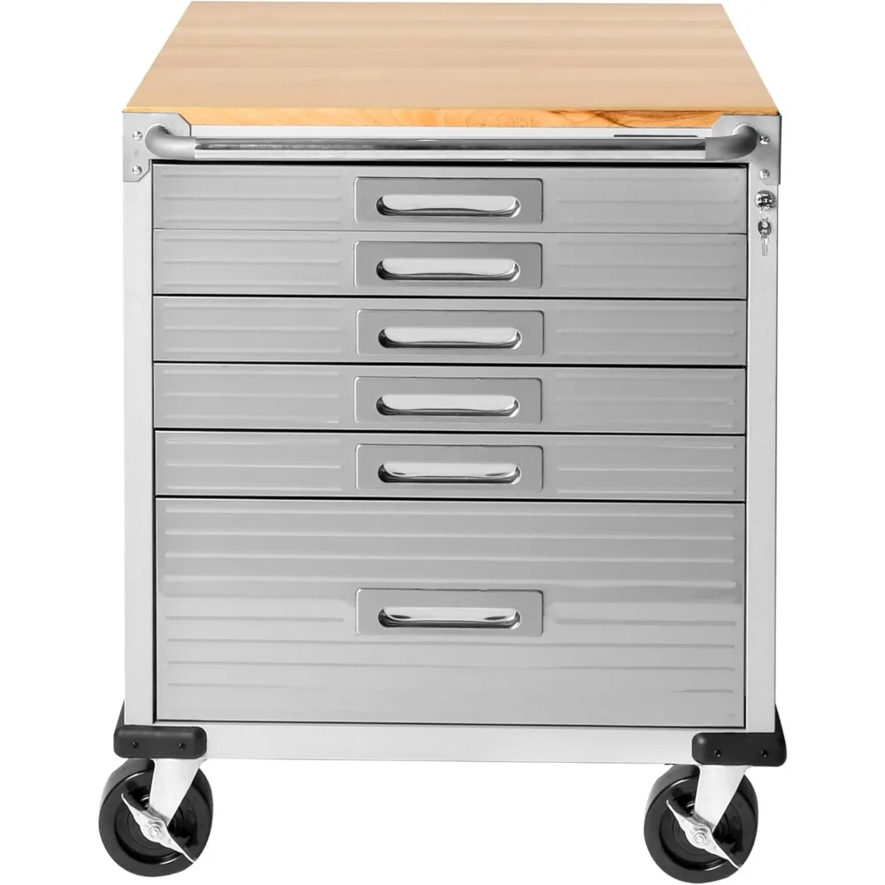 UltraHD Heavy Duty Rolling Cabinet Workbench Table w/Solid Wood Top Workstation for Garage, Office, Workshop, 6-Drawer (28" W x
UltraHD Heavy Duty Rolling Cabinet Workbench Table w/Solid Wood Top Workstation for Garage, Office, Workshop, 6-Drawer (28" W x