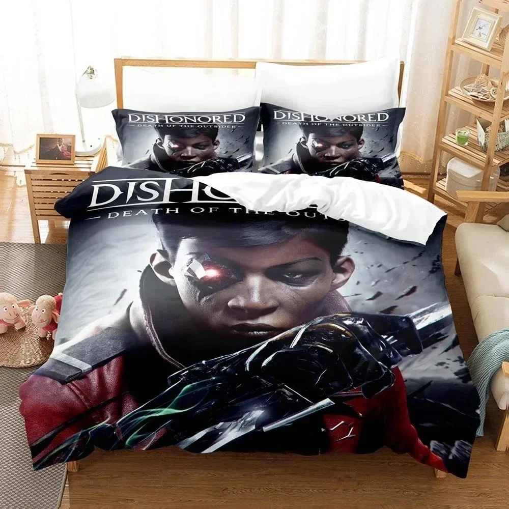 3D Printed Game Bed Sheet Sets Dishonored Bedding Set Single Twin Full Queen King Size Bed Set Adult Kid Bedroom Duvetcover Sets
3D Printed Game Bed Sheet Sets Dishonored Bedding Set Single Twin Full Queen King Size Bed Set Adult Kid Bedroom Duvetcover Sets