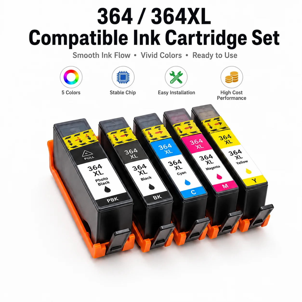 for HP364XL HP 364 XL 364XL Compatible Ink Cartridge for HP Photosmart 5510 5515 6510 B010a B109a B209a Deskjet 3070A Printer
for HP364XL HP 364 XL 364XL Compatible Ink Cartridge for HP Photosmart 5510 5515 6510 B010a B109a B209a Deskjet 3070A Printer