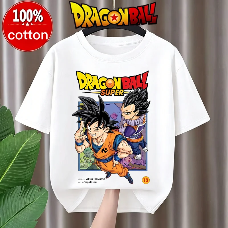 Children's cotton short-sleeved Dragon Ball cartoon print, boys' sports shirt, summer T-shirt, casual top
Children's cotton short-sleeved Dragon Ball cartoon print, boys' sports shirt, summer T-shirt, casual top