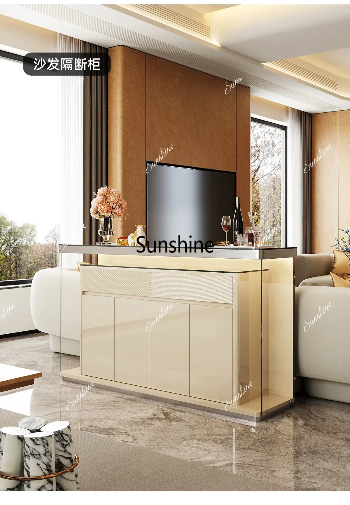 Italian light luxury dining side cabinet living room solid wood high-end entrance cabinet
Italian light luxury dining side cabinet living room solid wood high-end entrance cabinet