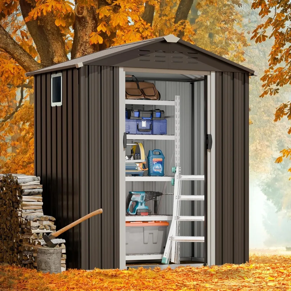 5x3 FT Metal Outdoor Garden Storage Shed,Waterproof Metal Garden Sheds with Window and Lockable Double, Customized
5x3 FT Metal Outdoor Garden Storage Shed,Waterproof Metal Garden Sheds with Window and Lockable Double, Customized