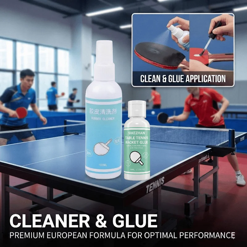 Набор для ухода за теннисными ракетками: 50 мл неорганического клея и 100 мл спрея для очистки резины
Набор для ухода за теннисными ракетками: 50 мл неорганического клея и 100 мл спрея для очистки резины