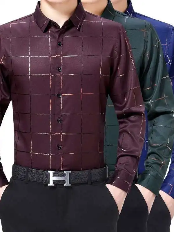 New Men's Business Casual Plaid Shirt Autumn Long PU Leather Thin Style Cleanfit Four Seasons Universal Graded Two-Piece Design
New Men's Business Casual Plaid Shirt Autumn Long PU Leather Thin Style Cleanfit Four Seasons Universal Graded Two-Piece Design