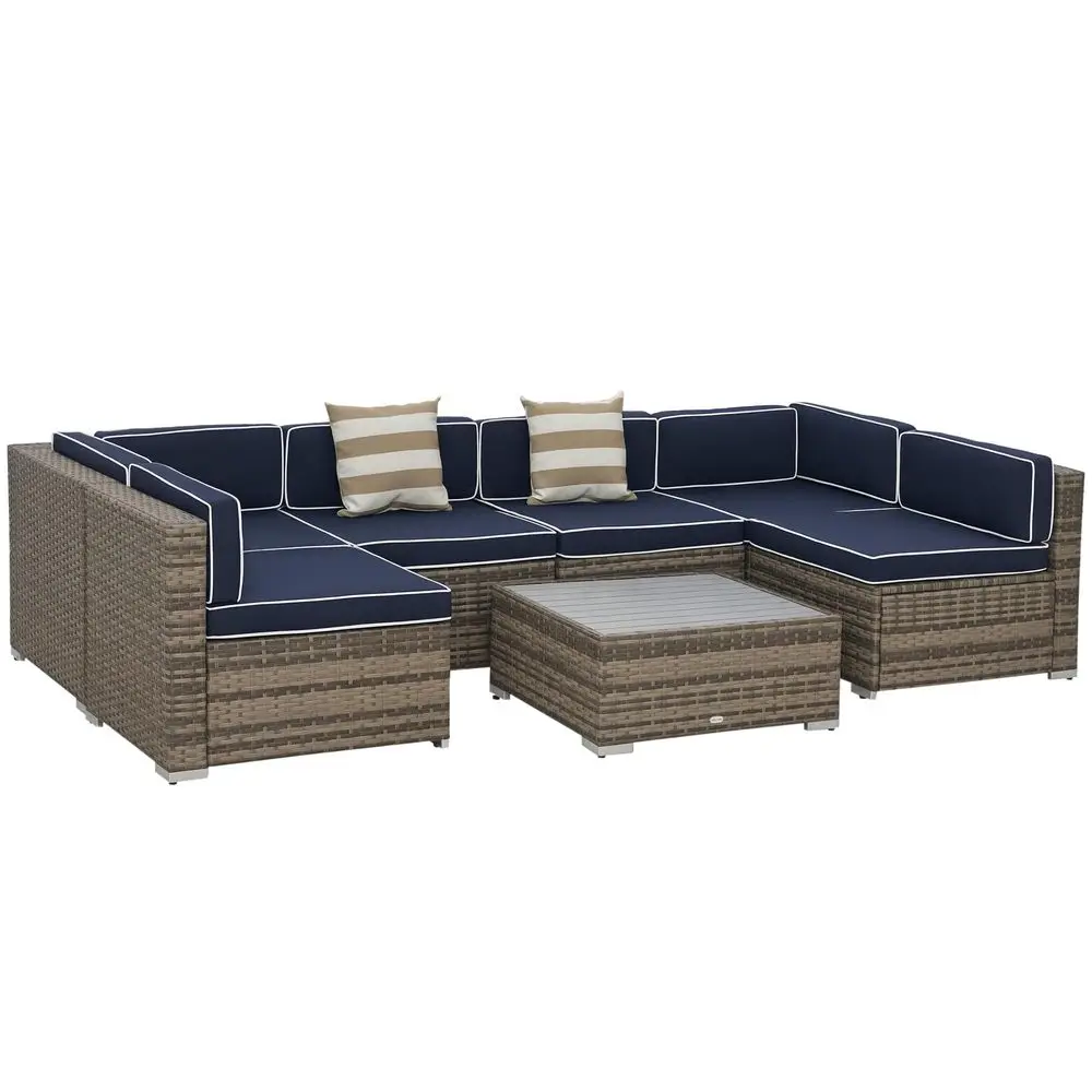 7 Piece Patio Furniture Set, Wicker Outdoor Sectional Sofa Set, All Weather PE Rattan Outdoor Furniture Conversation Sets with
7 Piece Patio Furniture Set, Wicker Outdoor Sectional Sofa Set, All Weather PE Rattan Outdoor Furniture Conversation Sets with