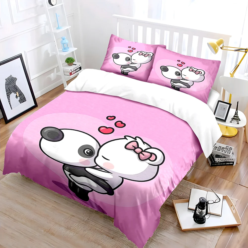 Panda and Bunny Hugging Print Bedding Set 1 Duvet Cover 2 Pillowcases for Adult and Children Luxury Gift Full Size
Panda and Bunny Hugging Print Bedding Set 1 Duvet Cover 2 Pillowcases for Adult and Children Luxury Gift Full Size
