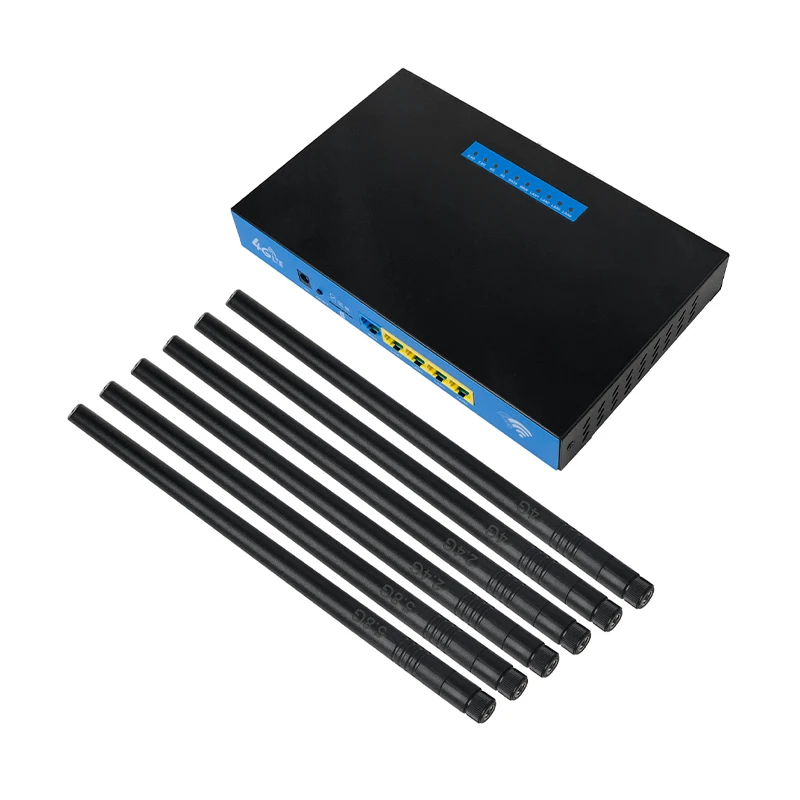 Multi SIM Card 4G 5G LTE WIFI Cellular Modem Industrial Grade VPN Router with Dual Band WiFi 2.4GHz 5GHz Gigabit Ethernet Ports
Multi SIM Card 4G 5G LTE WIFI Cellular Modem Industrial Grade VPN Router with Dual Band WiFi 2.4GHz 5GHz Gigabit Ethernet Ports