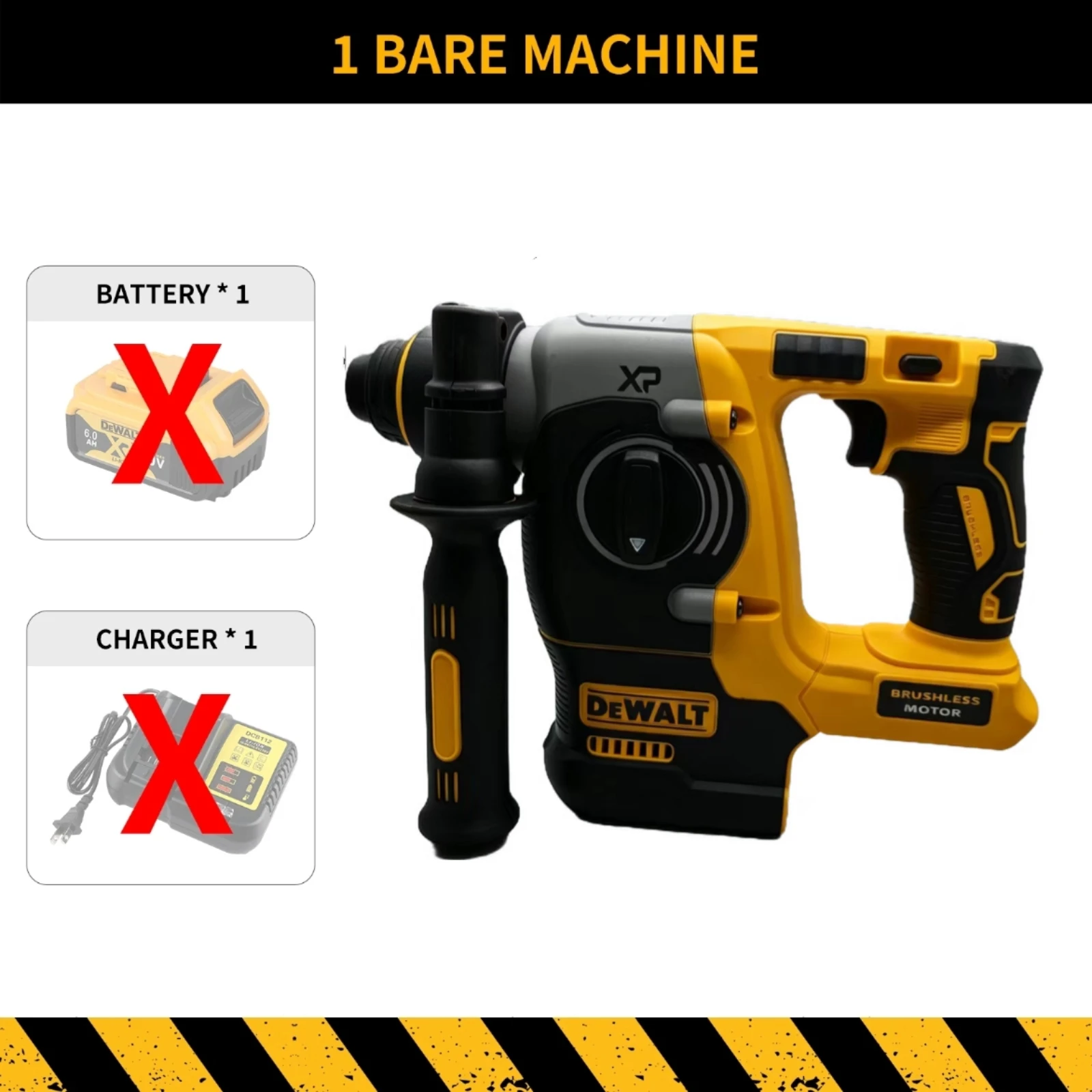 DEWALT DCH273 20V Brushless Rotary Hammer 2.1J Impact Energy 360° Handle 6.0Ah Battery for Concrete Brick Stone Drilling
DEWALT DCH273 20V Brushless Rotary Hammer 2.1J Impact Energy 360° Handle 6.0Ah Battery for Concrete Brick Stone Drilling