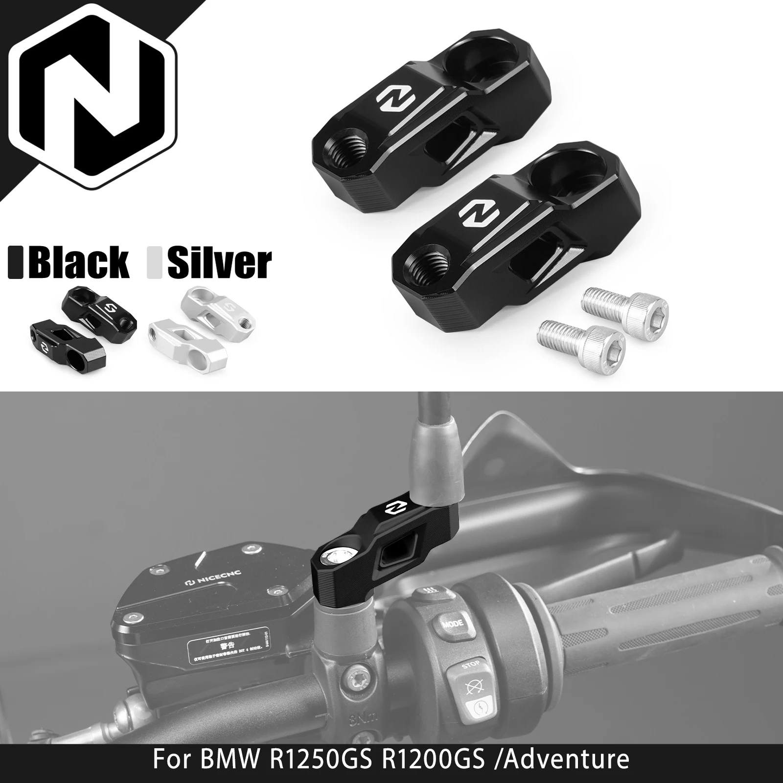 For BMW R1250GS /Adventure 2019-2024 NICECNC Mirror Extender Riser For BMW R1250GS 2019-2023 R1200GS /Adventure 2013-2018
For BMW R1250GS /Adventure 2019-2024 NICECNC Mirror Extender Riser For BMW R1250GS 2019-2023 R1200GS /Adventure 2013-2018