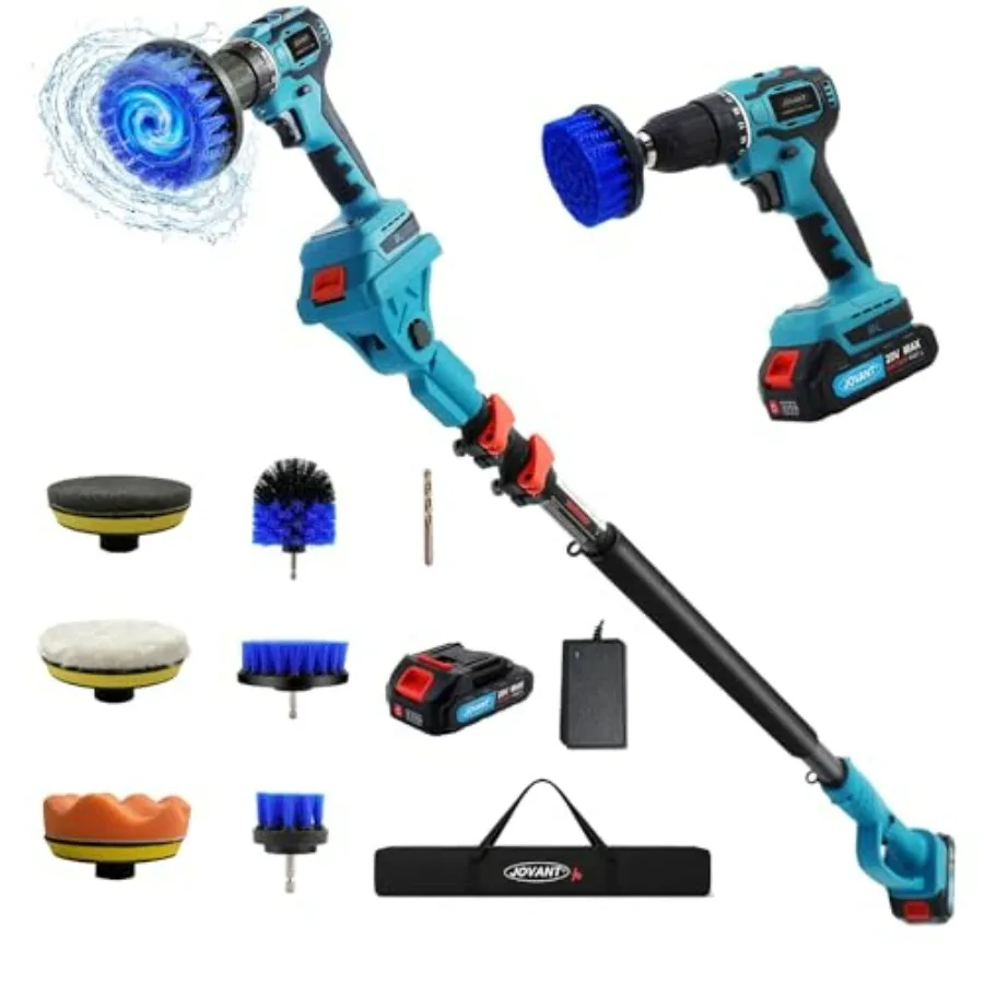 Cordless Power Drill Cleaning Tools for Bathroom Tub Tile Floor Car, Electric Spin Scrubber with Extra Large Brush, 1500 RPM Hi
Cordless Power Drill Cleaning Tools for Bathroom Tub Tile Floor Car, Electric Spin Scrubber with Extra Large Brush, 1500 RPM Hi