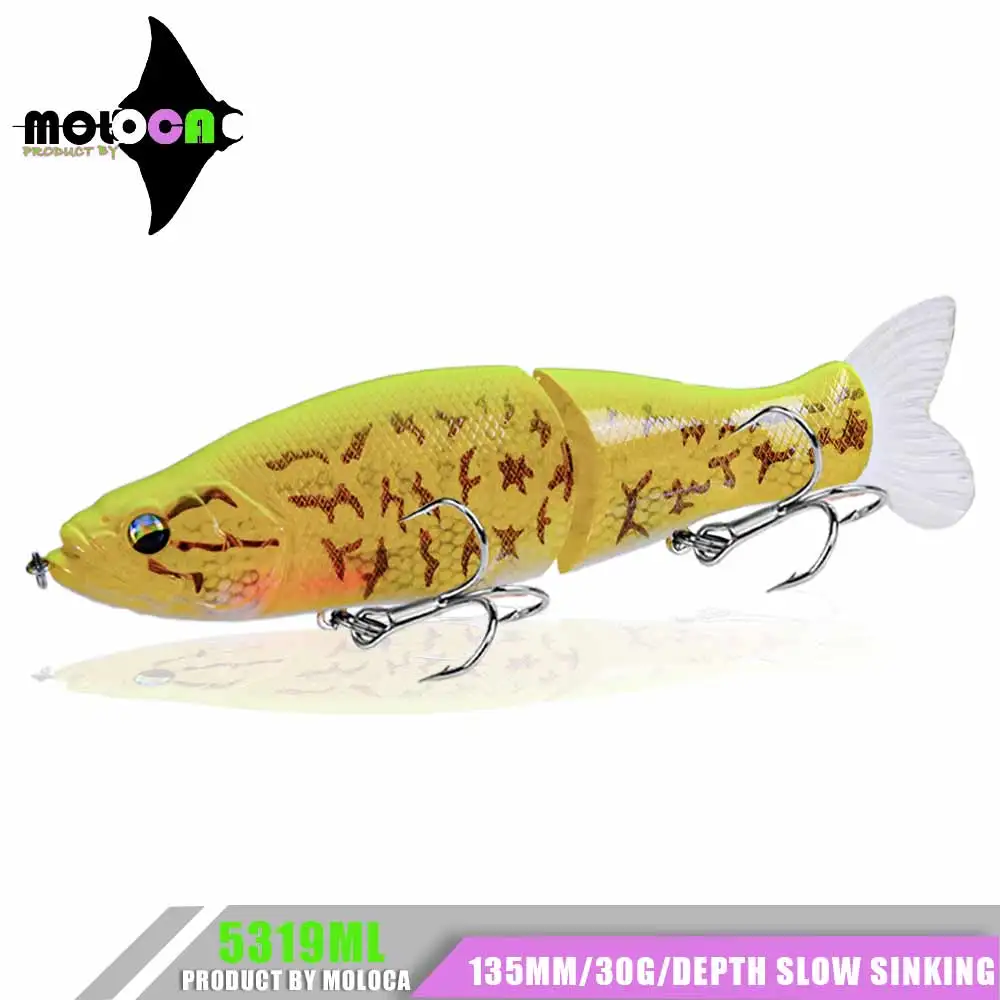 Fishing Lure Swimbait Slow Sinking 30g 135mm Whopper Vibration Soft Tail Jointed Minnow Accesorios De Pesca Leurre Brochet Tools
Fishing Lure Swimbait Slow Sinking 30g 135mm Whopper Vibration Soft Tail Jointed Minnow Accesorios De Pesca Leurre Brochet Tools