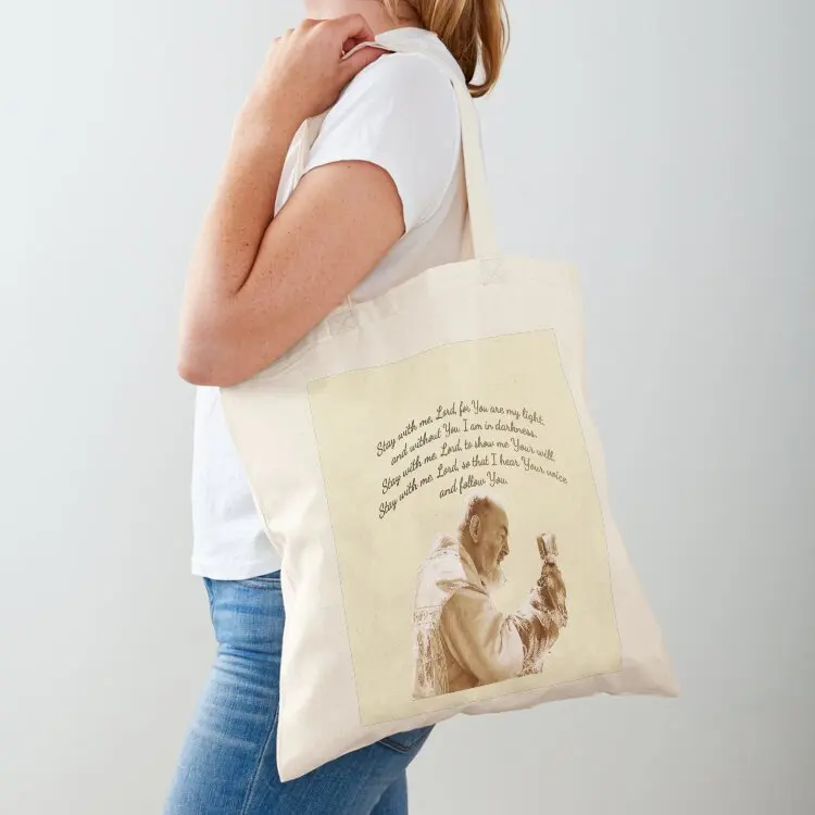 Padre Pio of Pietrelcina; Stay with me, Lord, Tote Bag Women bags personalized tote custom woman 
Padre Pio of Pietrelcina; Stay with me, Lord, Tote Bag Women bags personalized tote custom woman