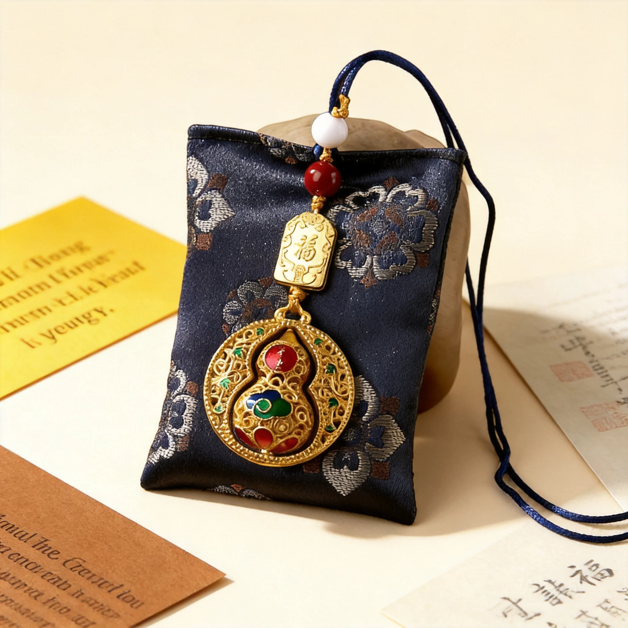 Chinese Style 2026 Year Of The Horse Tai Sui Lucky Gourd Pendant Multi Color Song Brocade Sachet Fortune Blessing Bag Good Luck
Chinese Style 2026 Year Of The Horse Tai Sui Lucky Gourd Pendant Multi Color Song Brocade Sachet Fortune Blessing Bag Good Luck