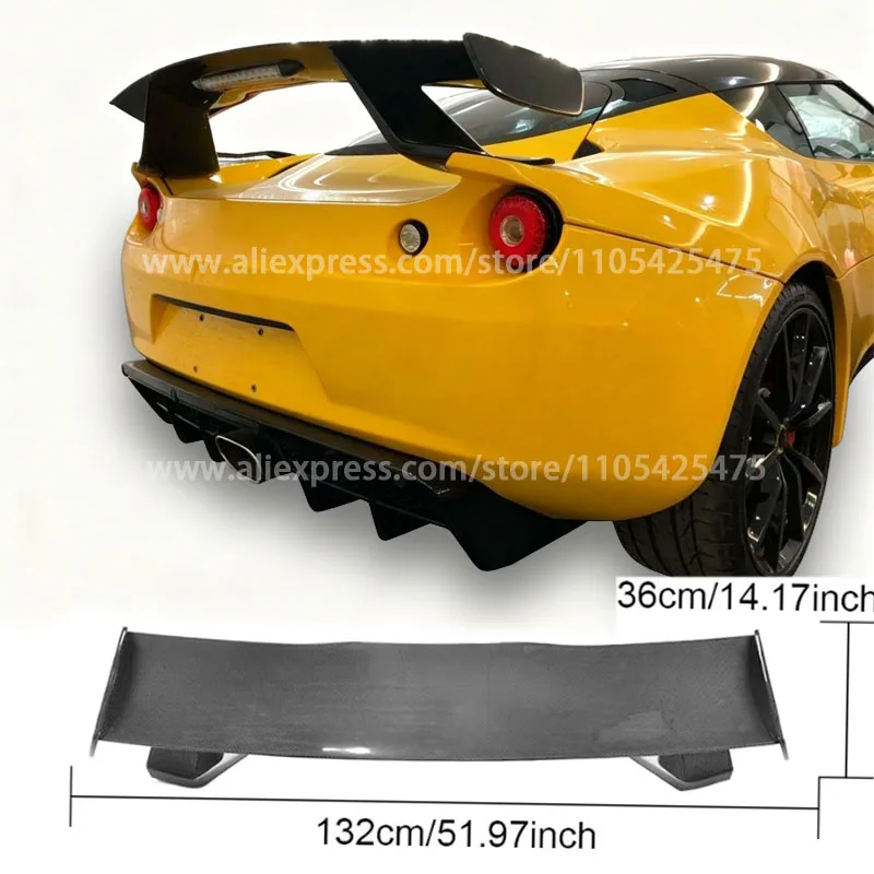 Dry Carbon Fiber Rear Racing Wing Spoiler for Lotus Evora S 400 410 GT430 Sport GTE Style 2010-2016
Dry Carbon Fiber Rear Racing Wing Spoiler for Lotus Evora S 400 410 GT430 Sport GTE Style 2010-2016