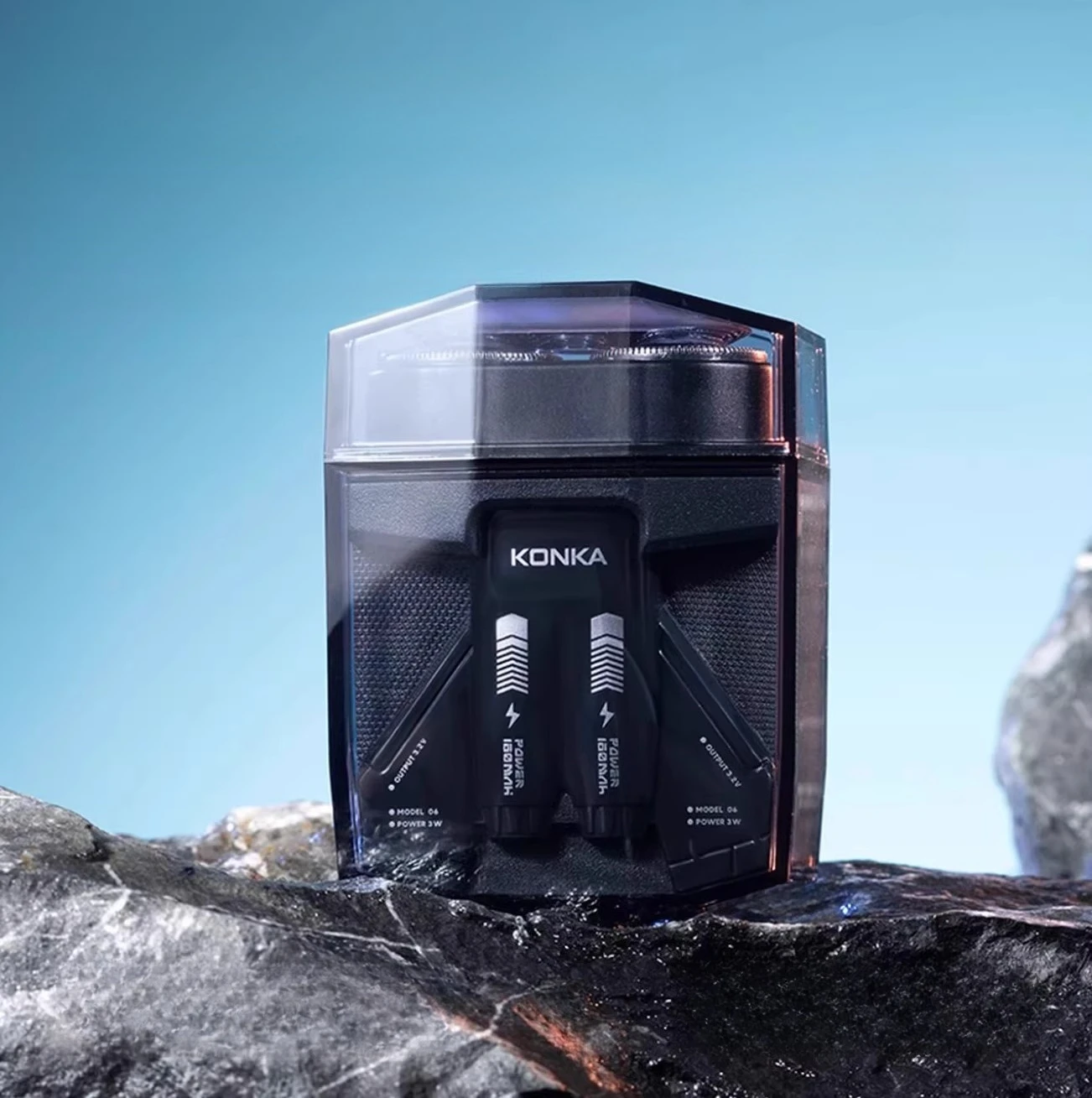 Мужская электробритва Konka с двойным двигателем Cyberpunk Mecha, прозрачная, 10 000 об/мин, портативная, мини-IPX6, водонепроницаемая, Type-C, быстрая зарядка
Мужская электробритва Konka с двойным двигателем Cyberpunk Mecha, прозрачная, 10 000 об/мин, портативная, мини-IPX6, водонепроницаемая, Type-C, быстрая зарядка