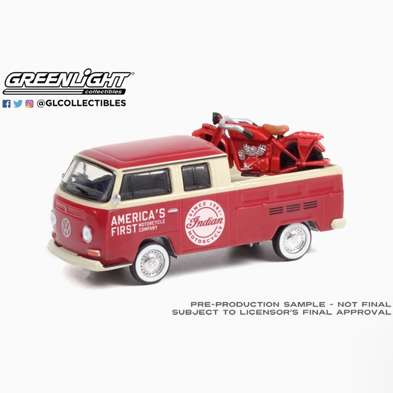 GreenLight 1:64 Scale 1968 Type 2 T2 Double Cab Pickup With Motorcycle Alloy Car Model Collection Display Ornament Toy Gift
GreenLight 1:64 Scale 1968 Type 2 T2 Double Cab Pickup With Motorcycle Alloy Car Model Collection Display Ornament Toy Gift