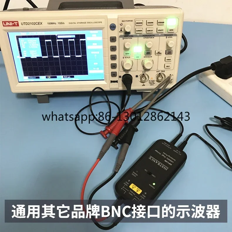 HT8100 high-voltage isolation differential probe, 1300V oscilloscope, floating measurement, 100M
HT8100 high-voltage isolation differential probe, 1300V oscilloscope, floating measurement, 100M