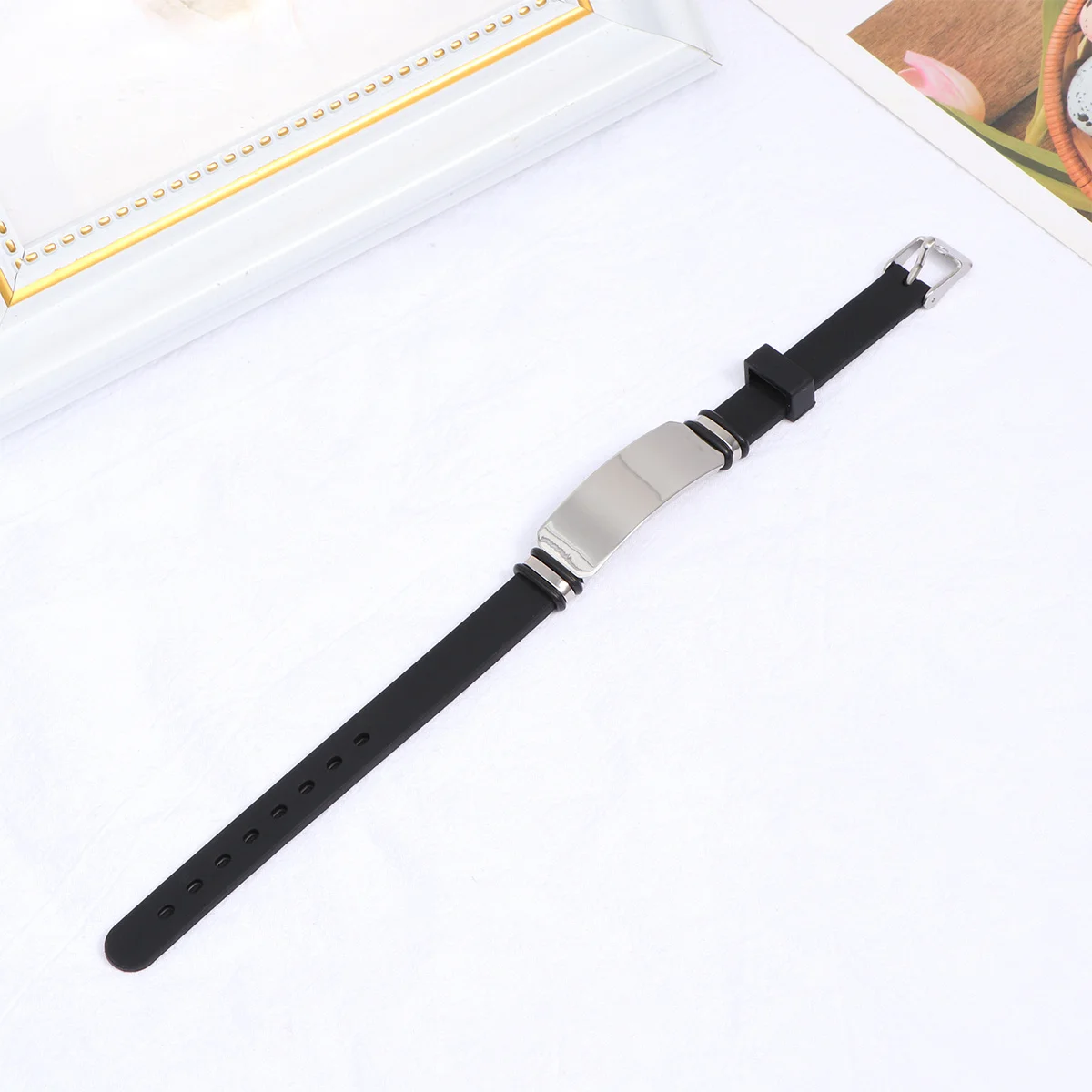 Stainless Steel Curved Card Rope Bracelet Silver Fashion Wrist Band Trendy Daily Wear Wrist Jewelry Gift
Stainless Steel Curved Card Rope Bracelet Silver Fashion Wrist Band Trendy Daily Wear Wrist Jewelry Gift