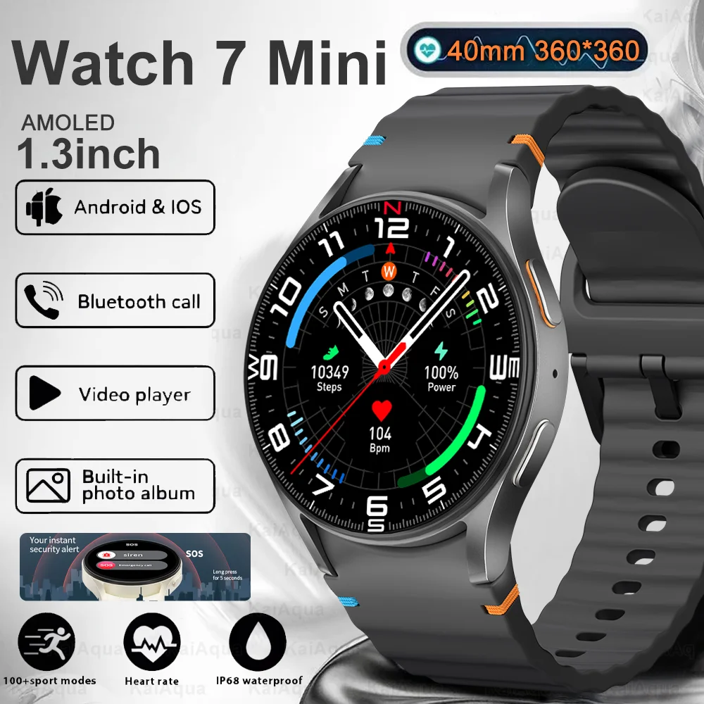 Hot Sales 2025 New Watch 7 mini 40mm Smart Watch 1.3inch AMOLED GPS trackr NFC Bluetooth Call Outdoor Sport Smartwatch Men Women
Hot Sales 2025 New Watch 7 mini 40mm Smart Watch 1.3inch AMOLED GPS trackr NFC Bluetooth Call Outdoor Sport Smartwatch Men Women