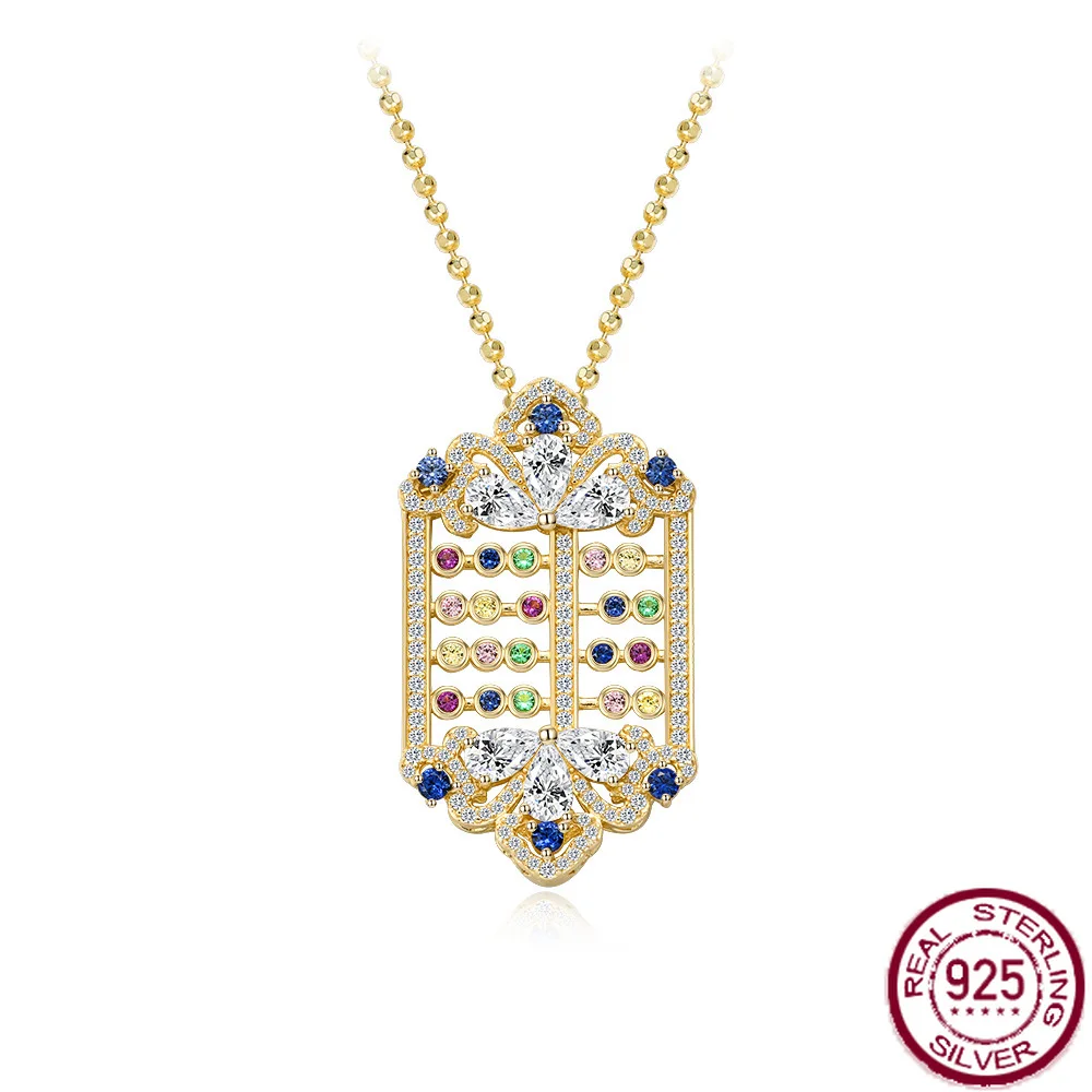 New S925 pure silver full diamond color/white gemstone symbolizes abacus wealth and prosperity, single pendant, wedding jewelry
New S925 pure silver full diamond color/white gemstone symbolizes abacus wealth and prosperity, single pendant, wedding jewelry