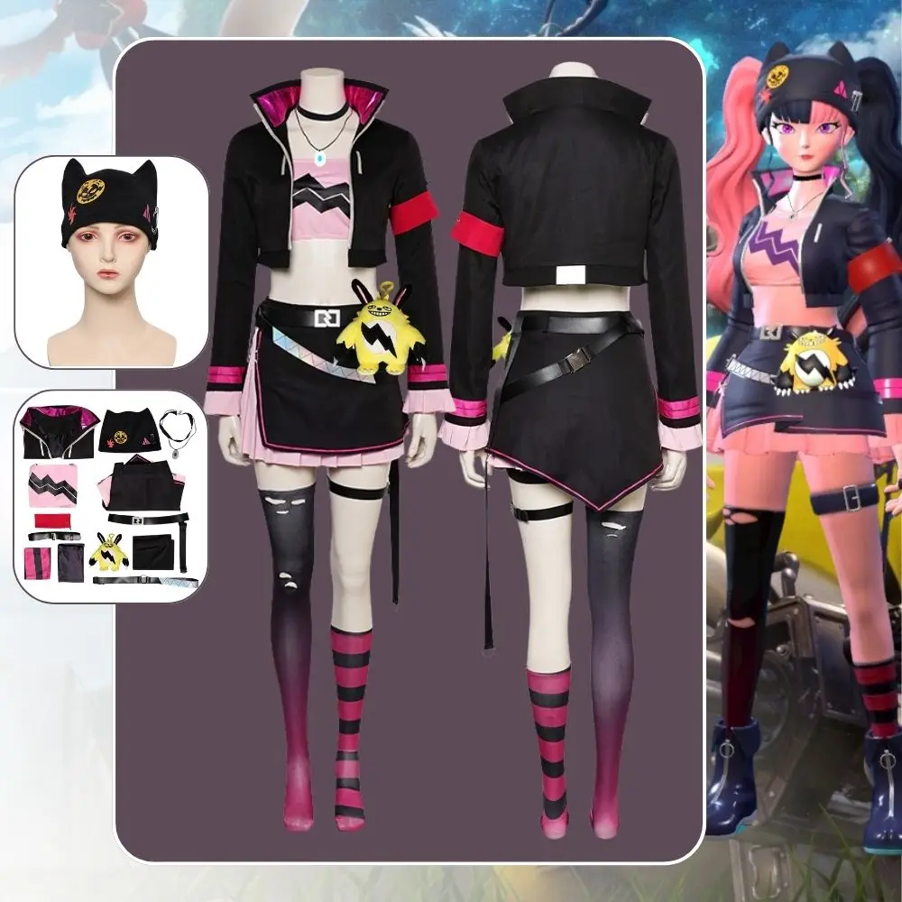 Zoe Game PallWorld Cosplay Costume Coat Skirt Vest Belt Set Halloween Carnival Suit For Disguise Ladies Women Adult
Zoe Game PallWorld Cosplay Costume Coat Skirt Vest Belt Set Halloween Carnival Suit For Disguise Ladies Women Adult