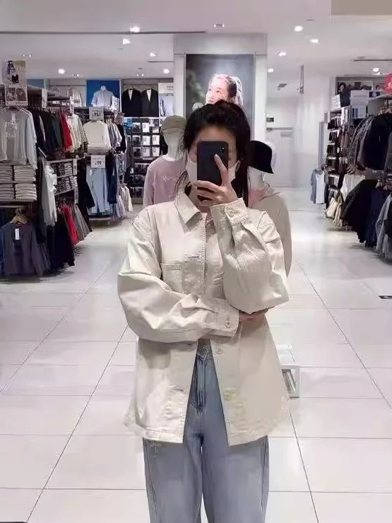 Джинсовая куртка Waing Denim Jaet, повседневная, в полоску, свободного кроя, модная, городская, с длинными рукавами, на одной пуговице, однотонная.
Джинсовая куртка Waing Denim Jaet, повседневная, в полоску, свободного кроя, модная, городская, с длинными рукавами, на одной пуговице, однотонная.