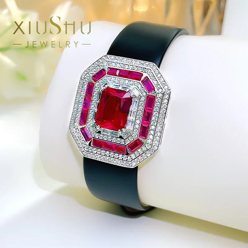 Fashion Retro 925 Sterling Silver Colorful Treasure Wristband Bracelet High Carbon Diamond Wedding Jewelry
Fashion Retro 925 Sterling Silver Colorful Treasure Wristband Bracelet High Carbon Diamond Wedding Jewelry