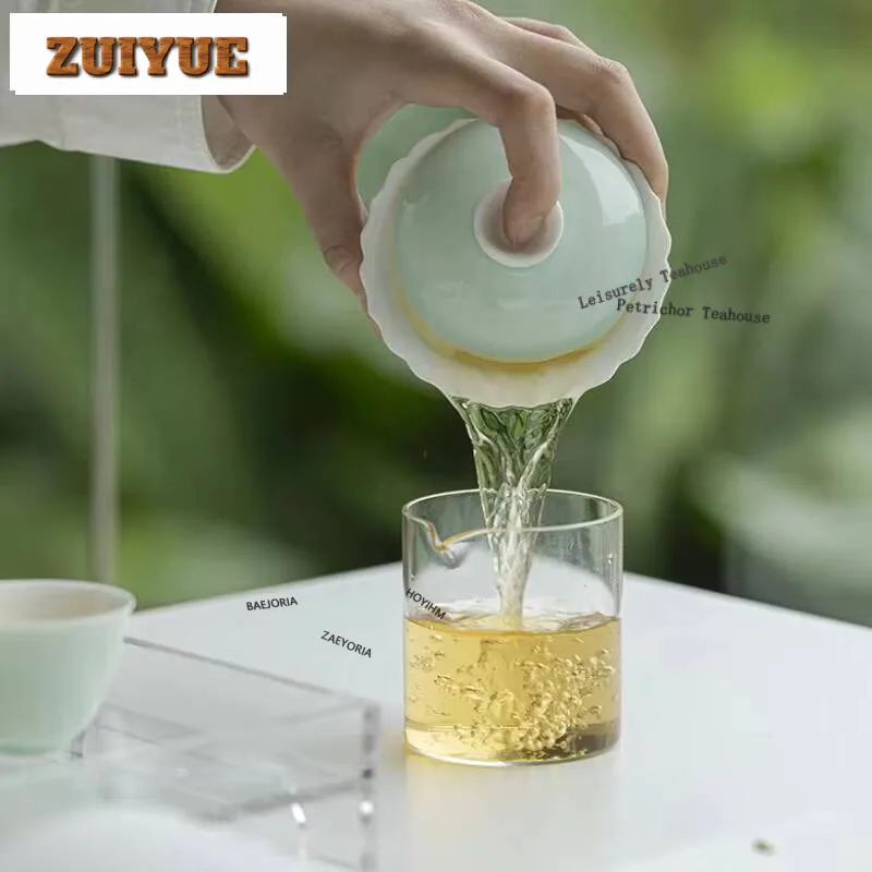 85ml Solid Color Glazed Covered Bowl Boutique Ceramic Flower Mouth Gaiwan Ancient Tea Tureen Brewing Chinese Tableware Supplies
85ml Solid Color Glazed Covered Bowl Boutique Ceramic Flower Mouth Gaiwan Ancient Tea Tureen Brewing Chinese Tableware Supplies