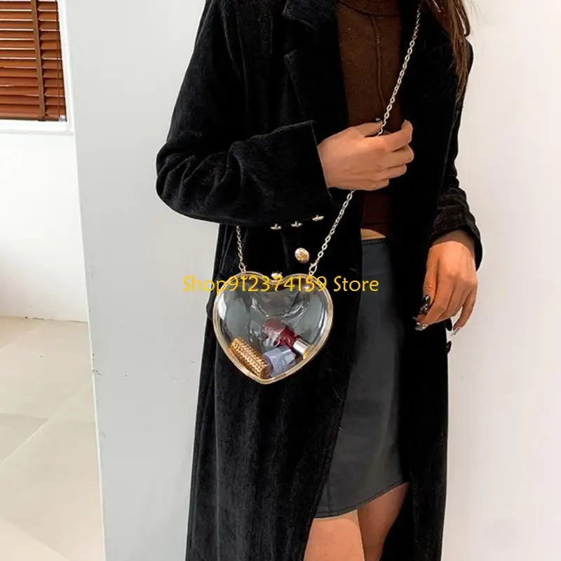 G5AE Sophisticated Acrylic Crossbody Bag Heart Shoulder Bags with Chain Strap
G5AE Sophisticated Acrylic Crossbody Bag Heart Shoulder Bags with Chain Strap