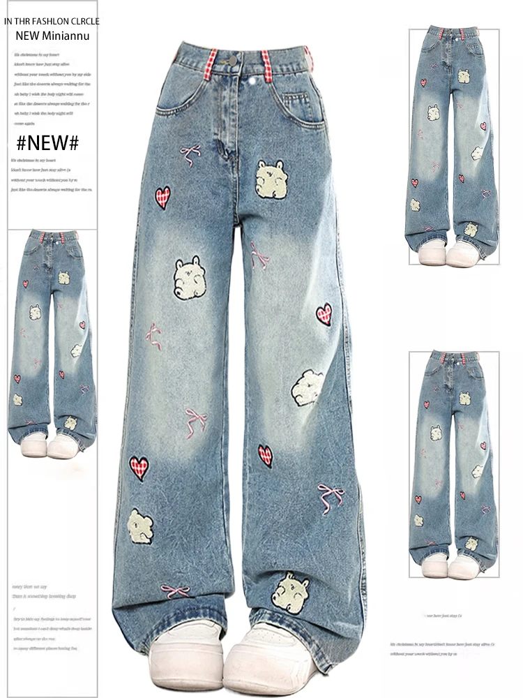300 Pou Extra Large Size American Cartoon Embroidered Jeans Women's plus Size Sweet High Waist Slim Straight Floor-Length ...
300 Pou Extra Large Size American Cartoon Embroidered Jeans Women's plus Size Sweet High Waist Slim Straight Floor-Length ...