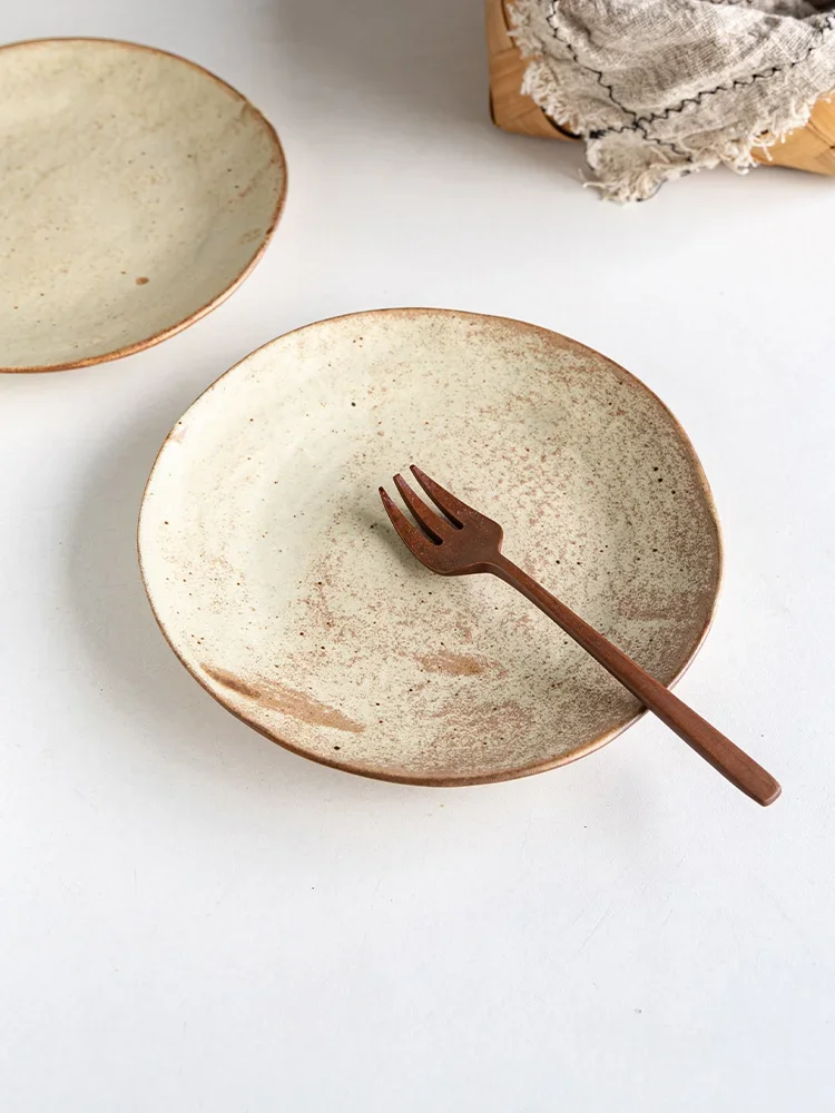 Rustic Handmade Japanese Style Ceramic Plate Pasta Salad Dessert Dish Bed And Breakfast Dining Utensils Deep Dish Flat
Rustic Handmade Japanese Style Ceramic Plate Pasta Salad Dessert Dish Bed And Breakfast Dining Utensils Deep Dish Flat