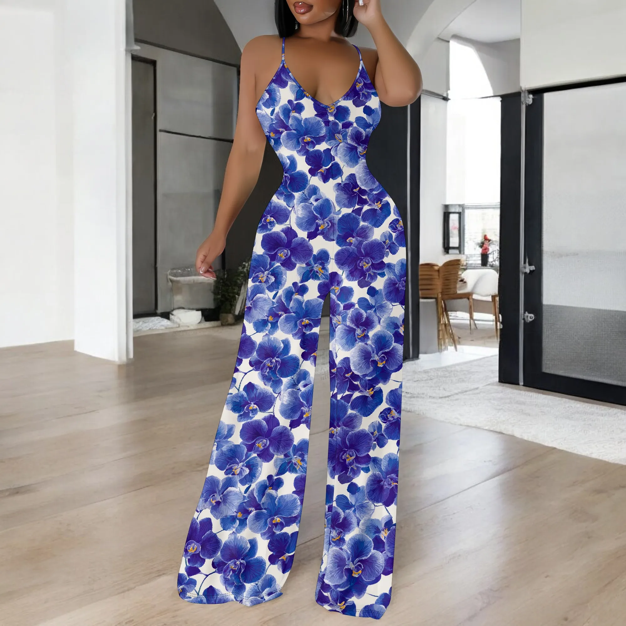 Casual Loose Sleeveless Bohemian Beach Jumpsuits Spaghetti Strap Wide Leg Rompers with Pockets
Casual Loose Sleeveless Bohemian Beach Jumpsuits Spaghetti Strap Wide Leg Rompers with Pockets