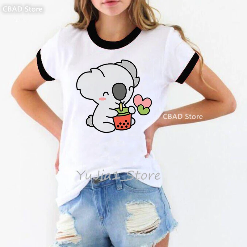 Kawaii Koala Bear Love Boba Футболка с принтом женская одежда 2024 Милая футболка Boba/Axolotl /Pig женские летние топы Футболка для женщин
Kawaii Koala Bear Love Boba Футболка с принтом женская одежда 2024 Милая футболка Boba/Axolotl /Pig женские летние топы Футболка для женщин