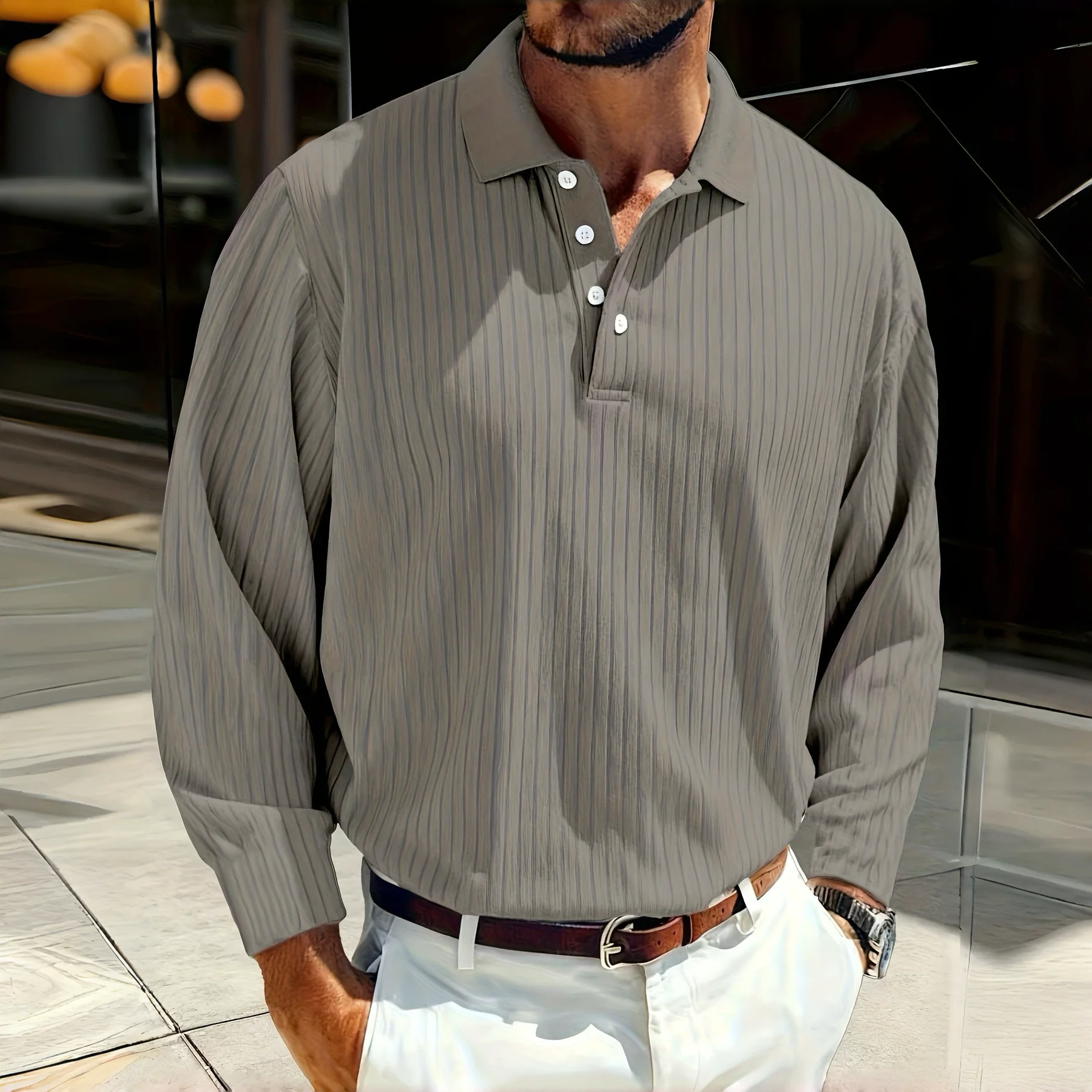 New Men's Polo Shirt, Vintage Striped, Stretch Long-Sleeve, Casual Sporty Style, Fashionable Outdoor Men's Top, Sizes S-3XL
New Men's Polo Shirt, Vintage Striped, Stretch Long-Sleeve, Casual Sporty Style, Fashionable Outdoor Men's Top, Sizes S-3XL