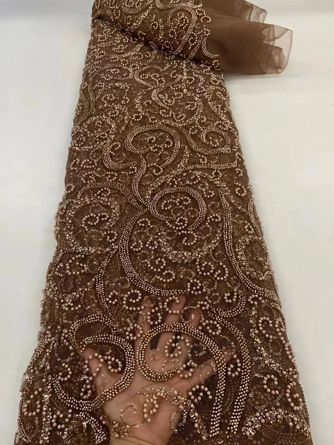 Luxurious African Sequins Lace Fabric, Heavy Beads Embroidery, French Tulle, Nigerian Wedding Dress, High Quality, 2023
Luxurious African Sequins Lace Fabric, Heavy Beads Embroidery, French Tulle, Nigerian Wedding Dress, High Quality, 2023