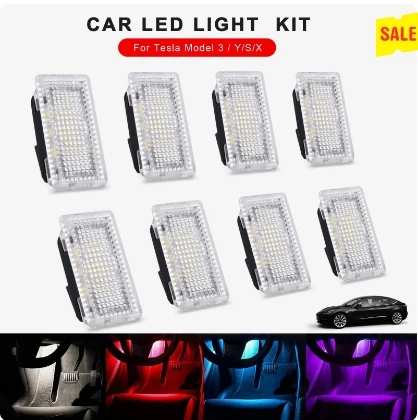 For Tesla Model 3 Y S X Ultra-bright Interior LED Lighting Bulbs Kit Accessories Fit Trunk, Frunk, Door Puddle, Foot-Well Lights
For Tesla Model 3 Y S X Ultra-bright Interior LED Lighting Bulbs Kit Accessories Fit Trunk, Frunk, Door Puddle, Foot-Well Lights