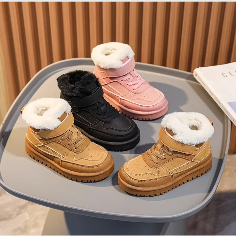 Kid's Winter Outdoor Cotton Boots Children's Snow Boot Plush Fur Student School Shoes Boys Girls Fashion Non-slip Platform Boots
Kid's Winter Outdoor Cotton Boots Children's Snow Boot Plush Fur Student School Shoes Boys Girls Fashion Non-slip Platform Boots