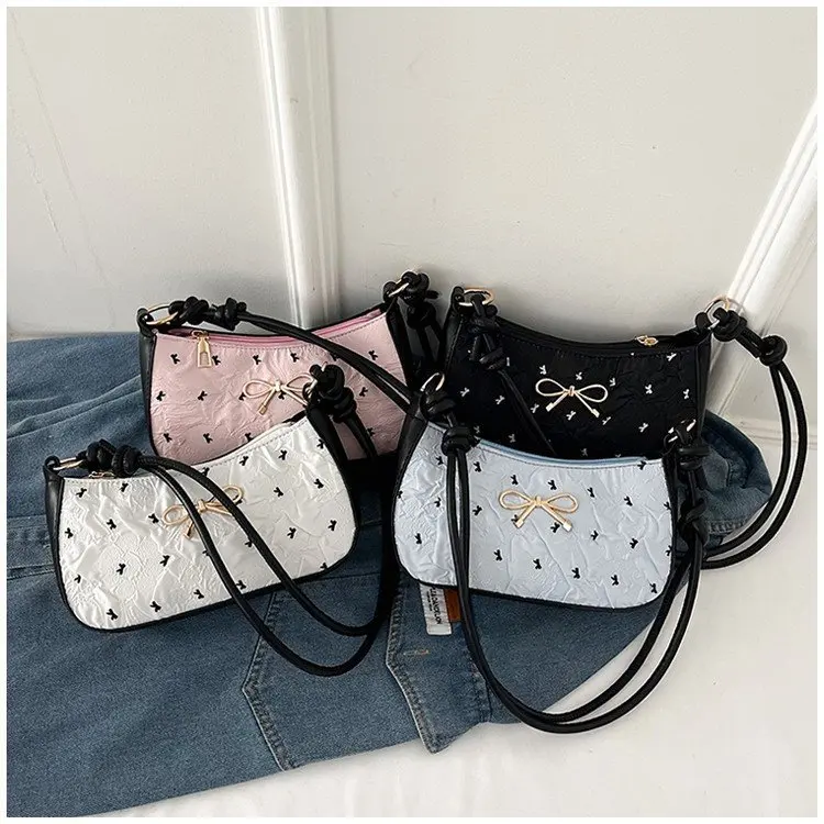 Niche bow handbag for women 2026 new stylish casual shoulder bag, sweet underarm bag
Niche bow handbag for women 2026 new stylish casual shoulder bag, sweet underarm bag