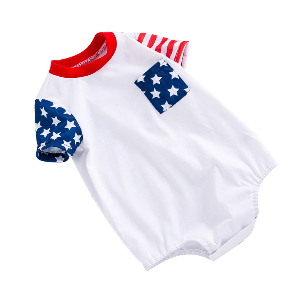 Polyester Independence Day Baby Short Sleeve Romper Fall One-Piece Newborn Unisex Infant Toddler Outfit Cute Baby Clothing
Polyester Independence Day Baby Short Sleeve Romper Fall One-Piece Newborn Unisex Infant Toddler Outfit Cute Baby Clothing