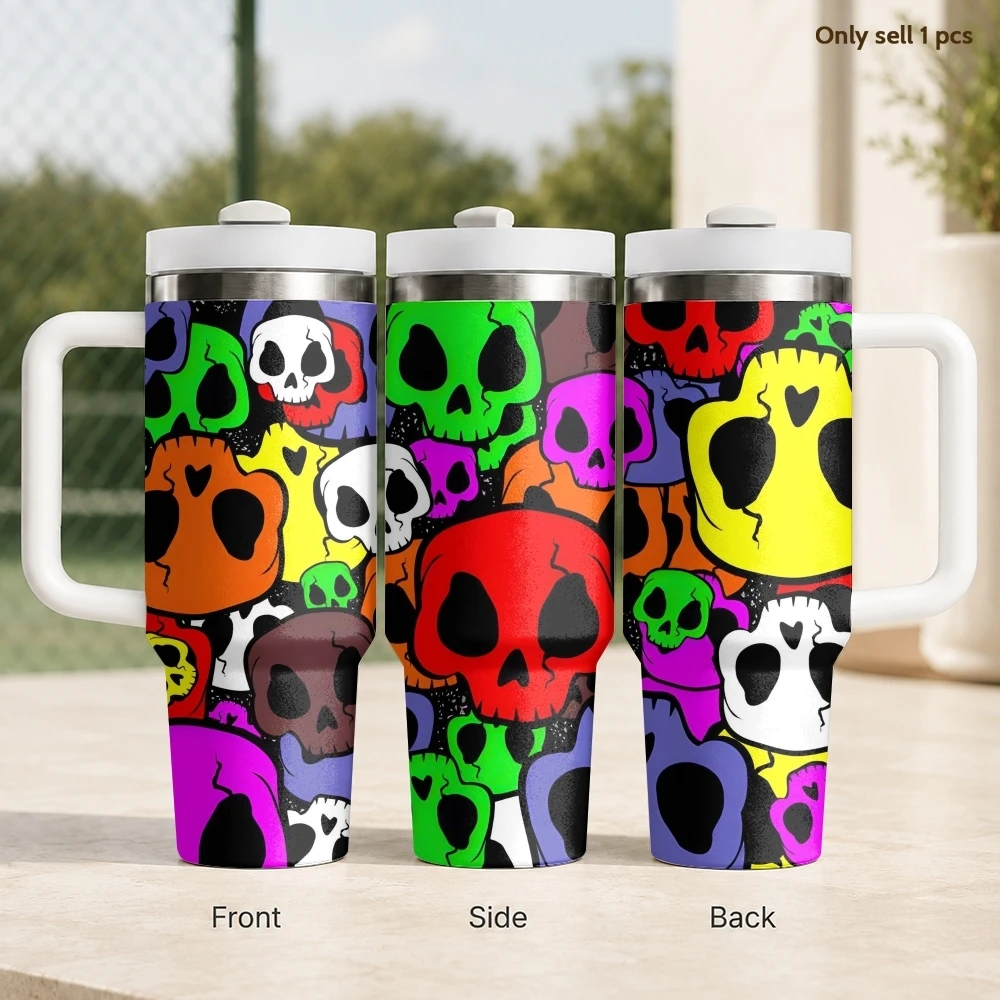 Human Skulls Gothic Dark Vacuum Flasks 40oz Stainless Steel Insulated Tumbler with Handle Straw Cup Daily Travel Mug
Human Skulls Gothic Dark Vacuum Flasks 40oz Stainless Steel Insulated Tumbler with Handle Straw Cup Daily Travel Mug