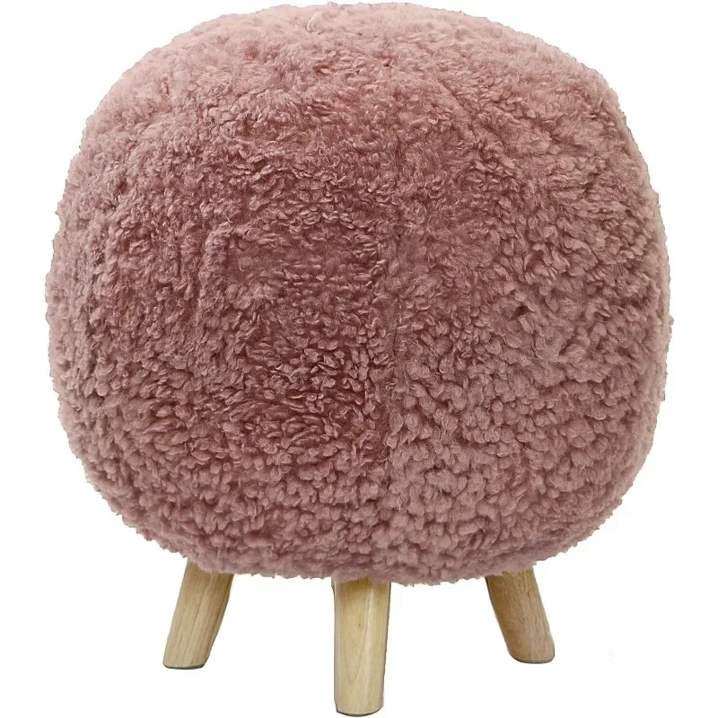 19-In. Seat Height Plush Pink Pouf with 4 Spindle Legs, Round for Nursery, Bedroom, Vanity, Playroom, and Living Room Decor
19-In. Seat Height Plush Pink Pouf with 4 Spindle Legs, Round for Nursery, Bedroom, Vanity, Playroom, and Living Room Decor
