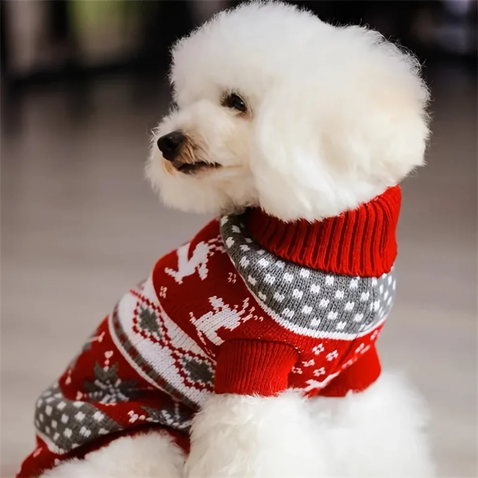 Christmas Style Pet Sweater for Dogs And Cats New Knitted Wool Sweater for Bichon And Corgi
Christmas Style Pet Sweater for Dogs And Cats New Knitted Wool Sweater for Bichon And Corgi